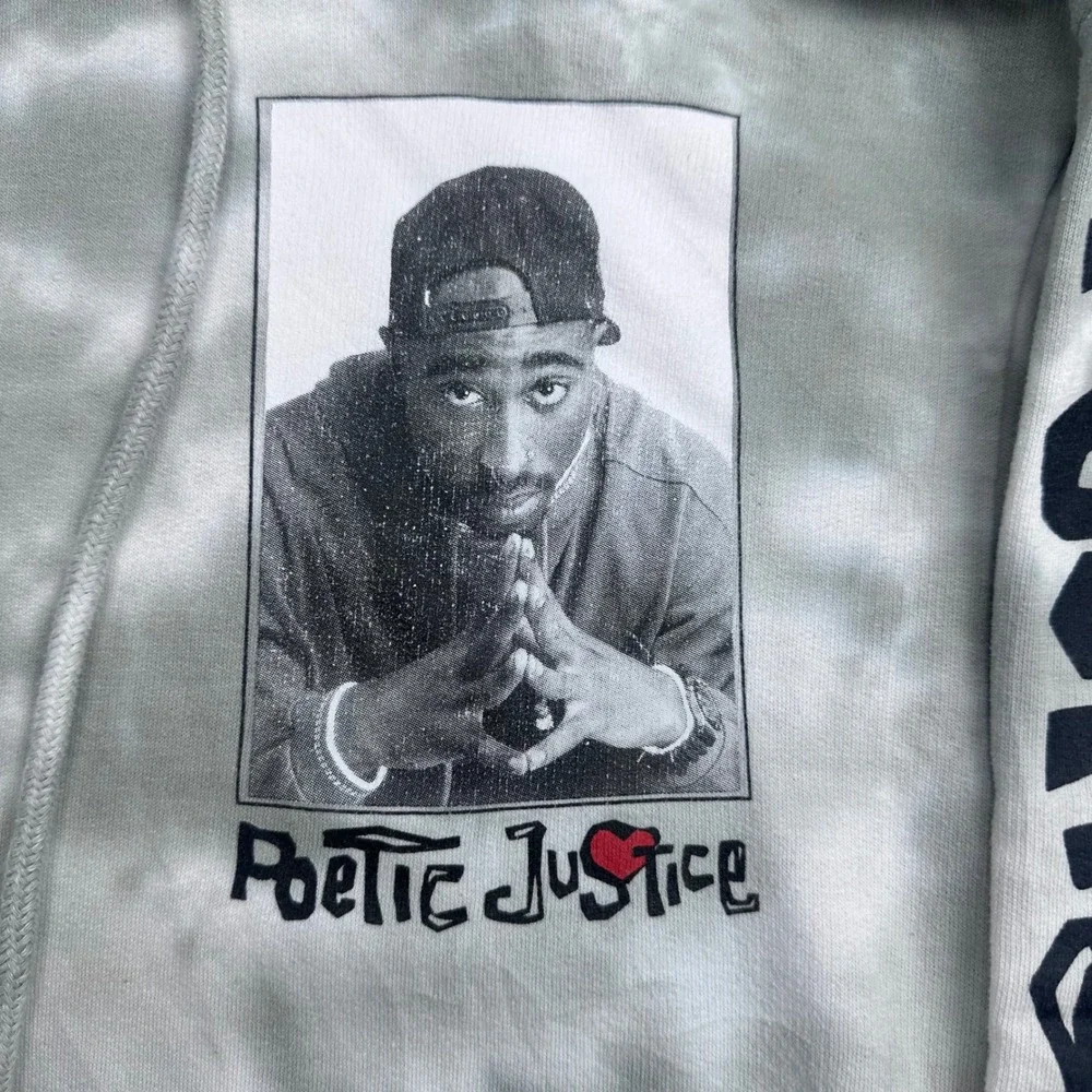 Chemistry Poetic Justice Hoodie Mens Large Green Tie Dye TupacGraphic Sweatshirt